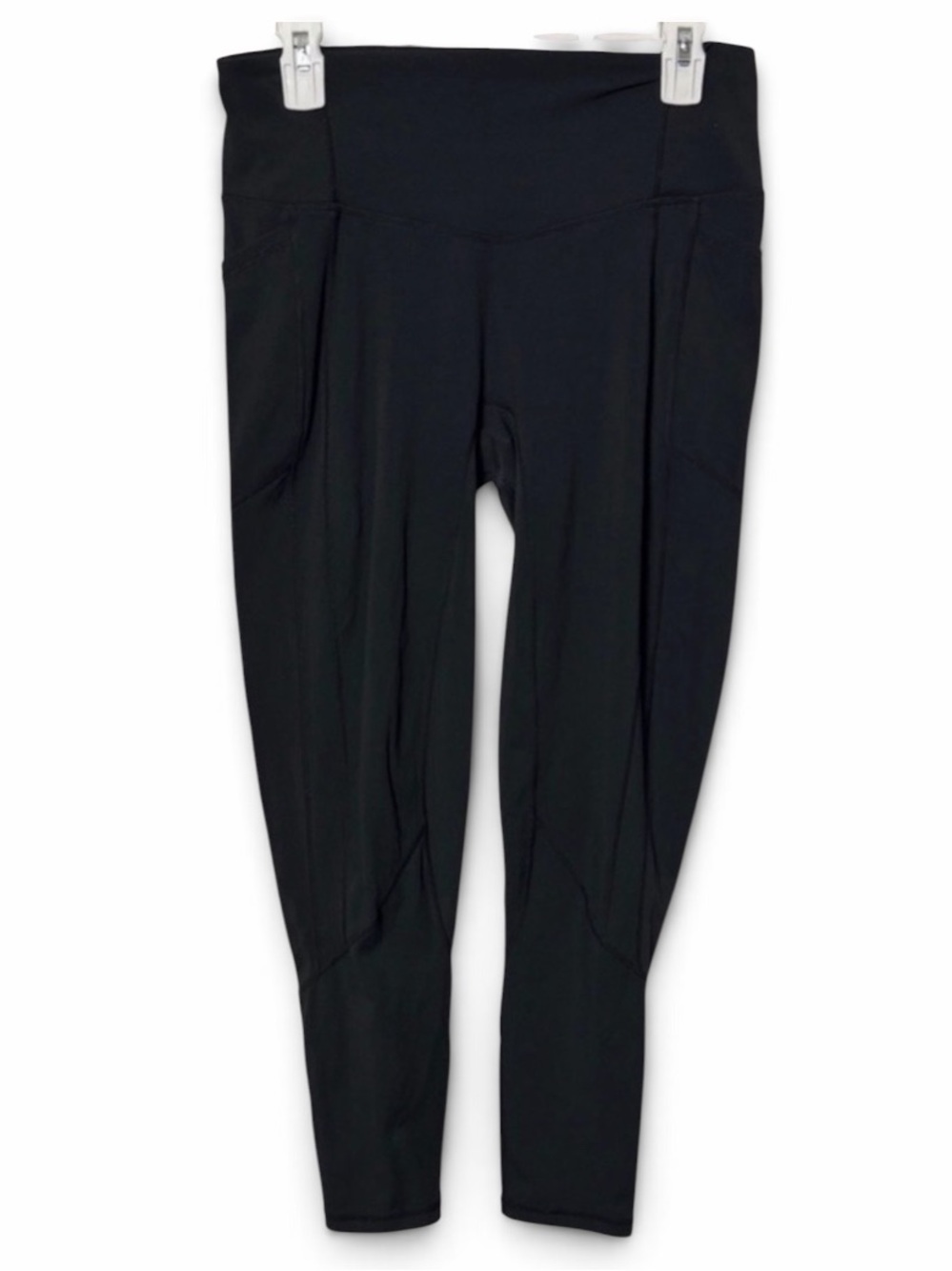 Til You Collapse Black Pocket Leggings Size Large